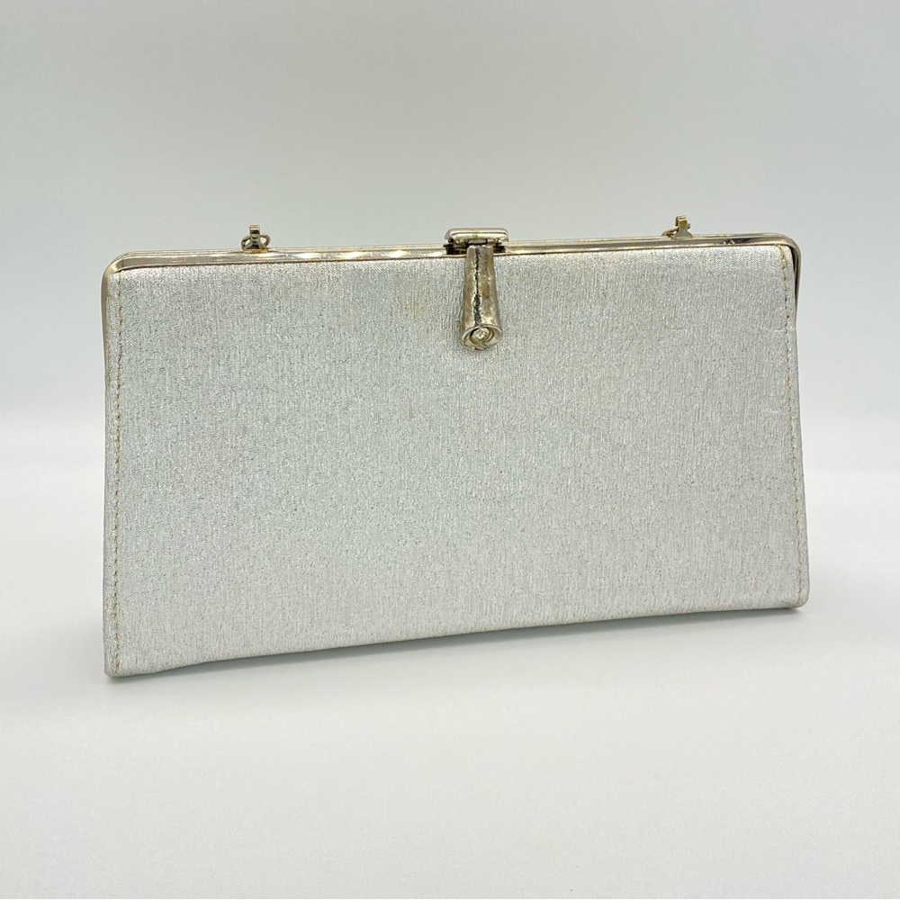 Evening Clutch Handbag Silver Tone Vintage